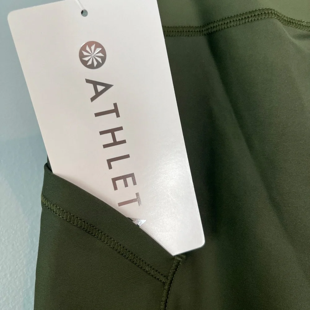 NWT Athleta Interval Stash 7/8 Legging XL - Aspen Olive - Picture 6 of 7